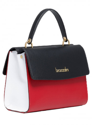 Alicia Adjustable Strap Shoulder Bag Red/Black/White