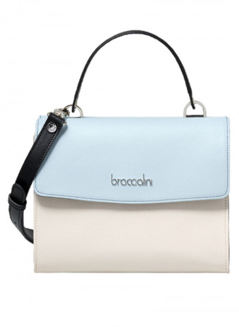 Alicia Adjustable Strap Shoulder Bag Blue/White/Black