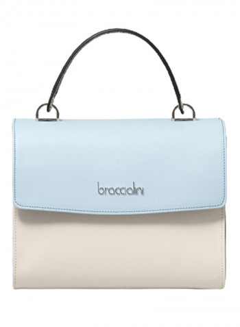 Alicia Adjustable Strap Shoulder Bag Blue/White/Black