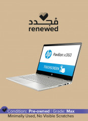 Renewed - Pavilion X360 14-CD0007CA Laptop With 14-Inch Touchscreen Display, Intel Core i3 Processor/8th GEN/4GB RAM/1TB HDD/Integrated Graphics Silver