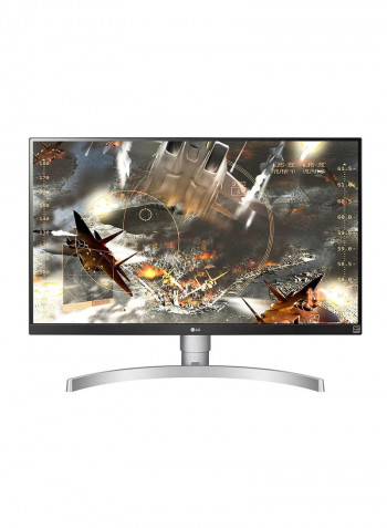 27 Inch 27UL650-W LED Monitor With 4K UHD VESA Display, Radeon FreeSync, HDR 400 Silver/White