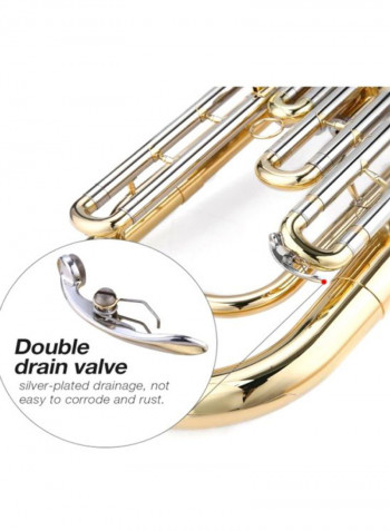 Brass B Flat Baritone Horn Set