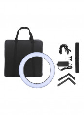 Photography Studio LED Ring Light 49.5x5x49.5centimeter Black/White