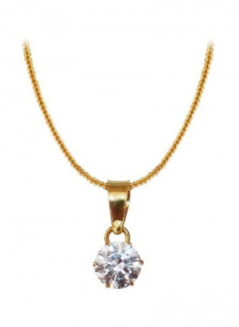 22 Karat Gold Swarovski Stone Studded Necklace