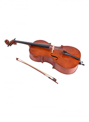 Wooden Cello Gloss Finish Basswood Face Board with Carrying Bag