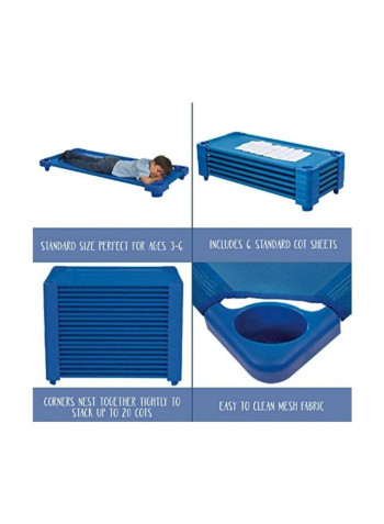 Set Of 6 Stackable Daycare Sleeping Cots