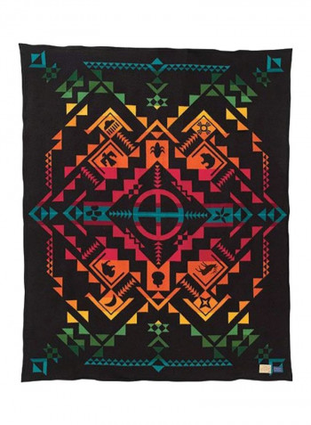 Shared Spirits Blanket Black/Red/Green 64x80inch