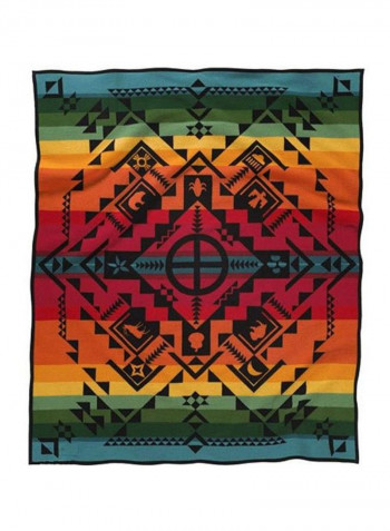 Shared Spirits Blanket Black/Red/Green 64x80inch