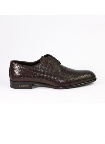 Leather Lace-up Formal Shoes Brown