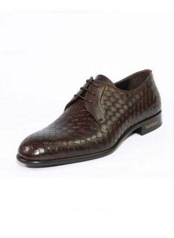 Leather Lace-up Formal Shoes Brown