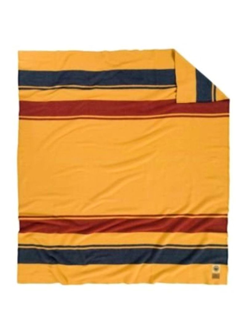 Printed Wool Blanket Yellow/Red/Black 90x80inch