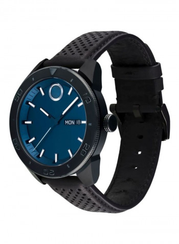 Men's Blue Dial 43.5mm Swiss Quartz Watch 3600495
