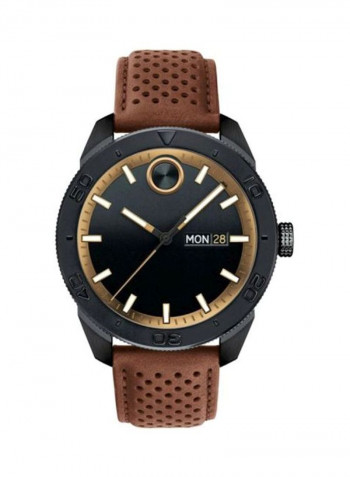 Men's Black Dial 43.5mm Swiss Quartz Watch 3600496