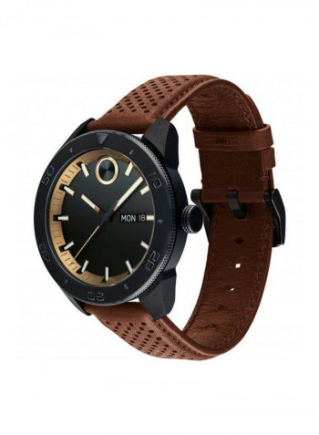 Men's Black Dial 43.5mm Swiss Quartz Watch 3600496