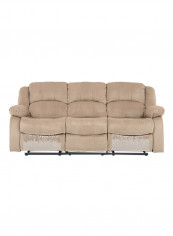 Terrence 3 Seater Fabric Recliner Light Brown L 213 X W 94 X H 97cm