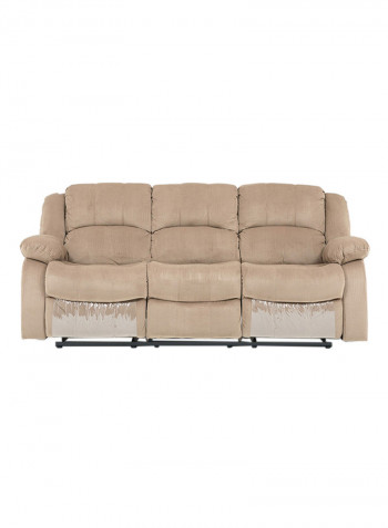 Terrence 3 Seater Fabric Recliner Light Brown L 213 X W 94 X H 97cm