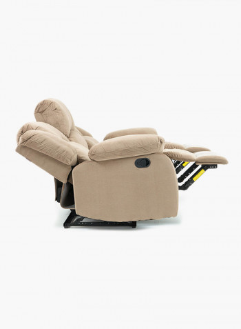 Terrence 3 Seater Fabric Recliner Light Brown L 213 X W 94 X H 97cm