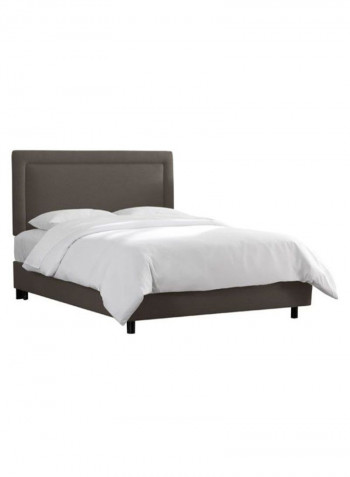 Border Bed Without Mattress Grey 200 x 200centimeter