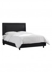 Border Bed Without Mattress Black 200 x 200centimeter