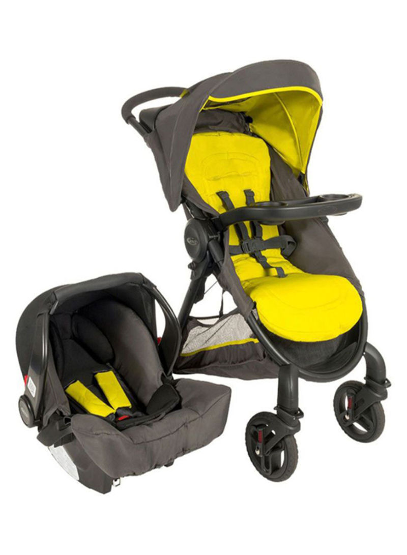 Fast Action Single Stroller With Car Seat - Sport Lime/Black
