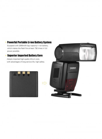 Wireless Flash Speedlite With Accessories For Canon Camera 21x7.8x6.4centimeter Black