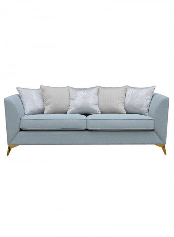 3 Seater Zadie Fabric Sofa Blue 210x93x82cm