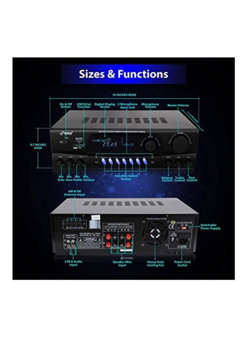 Home Audio Power Amplifier PT560AU Black