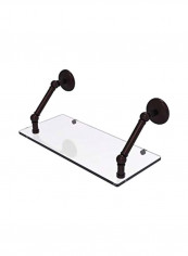 Prestige Monte Carlo Collection Floating Glass Shelf Clear/Black 18inch