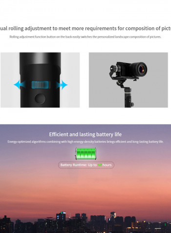 FeiyuTech G6 Plus 3-Axis Stabilized Handheld Gimbal Black