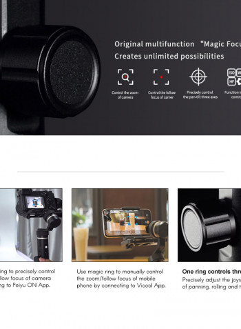 FeiyuTech G6 Plus 3-Axis Stabilized Handheld Gimbal Black