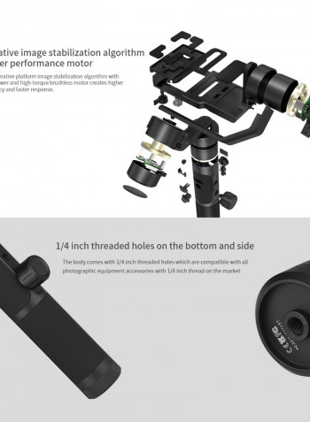 FeiyuTech G6 Plus 3-Axis Stabilized Handheld Gimbal Black