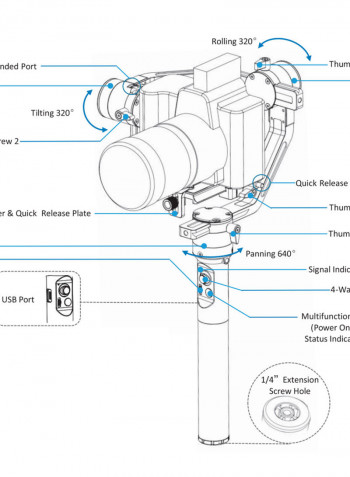Hohem iSteady Gear 3-Axis Handheld Gimbal Stabilizer Black