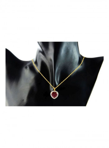 18 Karat Gold Diamond And Ruby Studded Necklace
