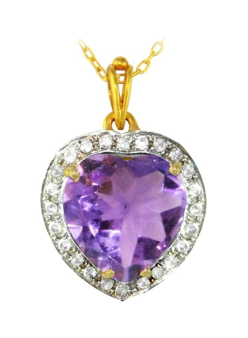18 Karat Gold Diamond Studded Pendant Necklace