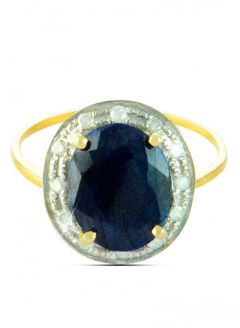 18K Gold Genuine Diamonds Ring 0.12 Carat