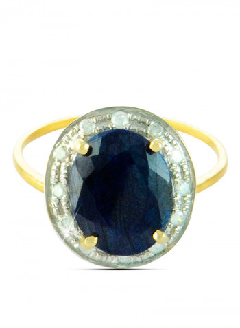 18K Gold Genuine Diamonds Ring 0.12 Carat