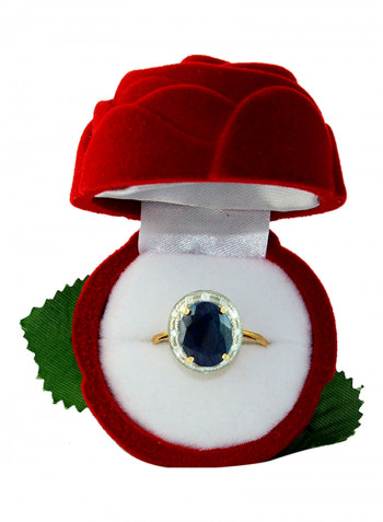 18K Gold Genuine Diamonds Ring 0.12 Carat