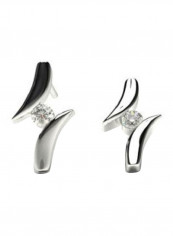 18K White Gold Exquisite Design Celine Diamond Stud Earring
