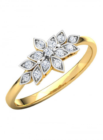 18K Gold Exquisite Design Palm Diamond Ring