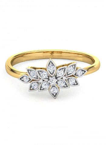 18K Gold Exquisite Design Palm Diamond Ring