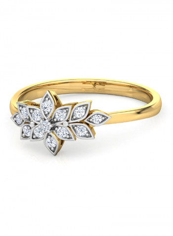 18K Gold Exquisite Design Palm Diamond Ring