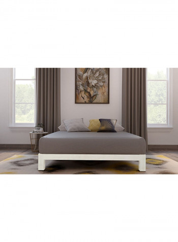 Motif Design Aura Platform Bed With Mattress White/Grey King