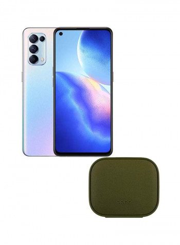 Reno 5 Dual SIM Galactic Silver 8GB RAM 128GB 5G With OPPO Bluetooth Speaker - Middle East Version