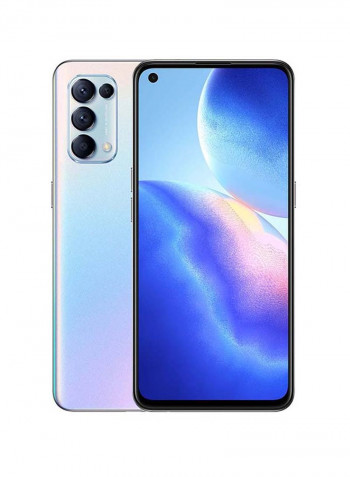 Reno 5 Dual SIM Galactic Silver 8GB RAM 128GB 5G With Enco W11 True Wireless Earphones - Middle East Version