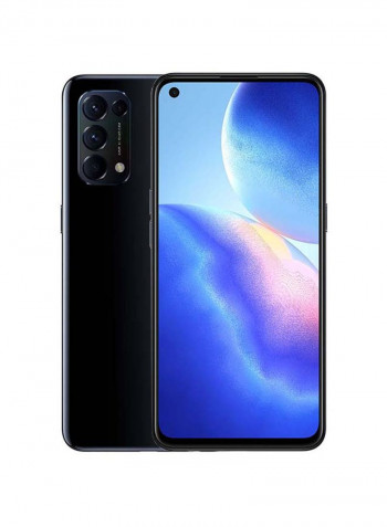 Reno 5 Dual SIM Starry Black 8GB RAM 128GB 5G With Enco W11 True Wireless Earphones - Middle East Version