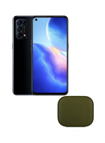 Reno 5 Dual SIM Starry Black 8GB RAM 128GB 5G With OPPO Bluetooth Speaker - Middle East Version