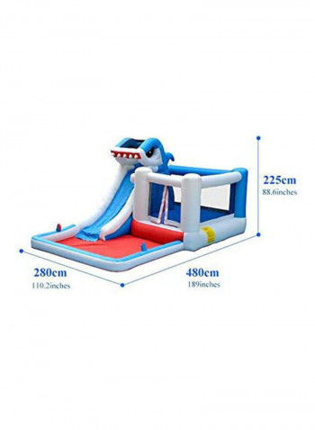 Inflatable Shark Water Bounce Slide 480x280x225cm
