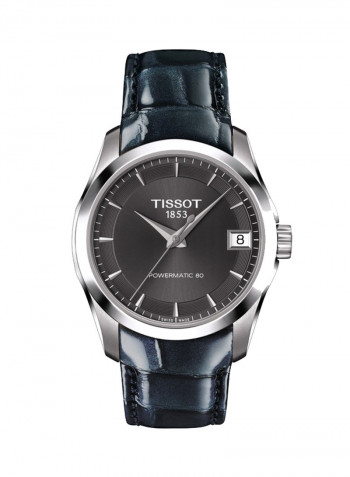 Women's Leather Analog Wrist Watch T035.207.16.061.00
