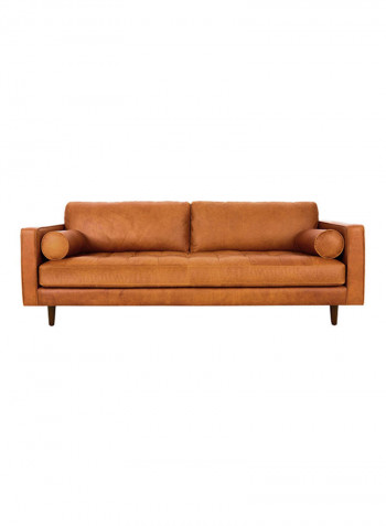3 Seater Modern Nordic Style Leather Sofa Tan