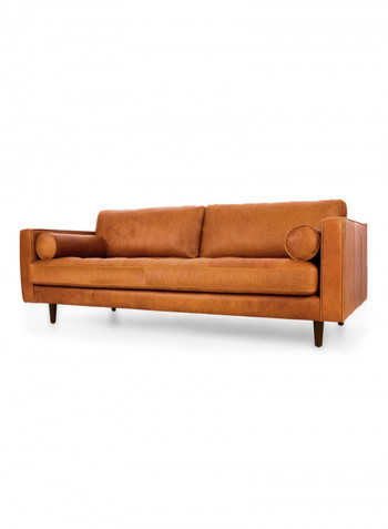 3 Seater Modern Nordic Style Leather Sofa Tan
